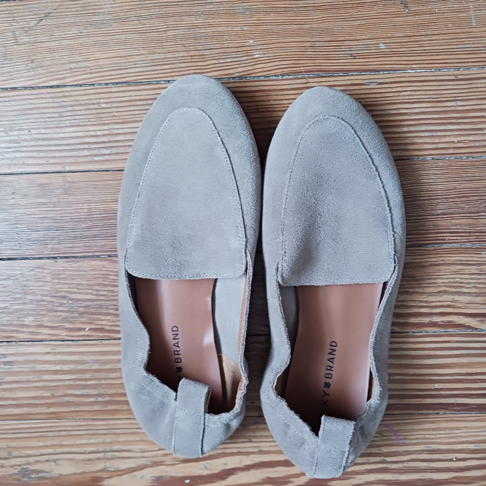 Lucky Brand Suede Loafer Beige
